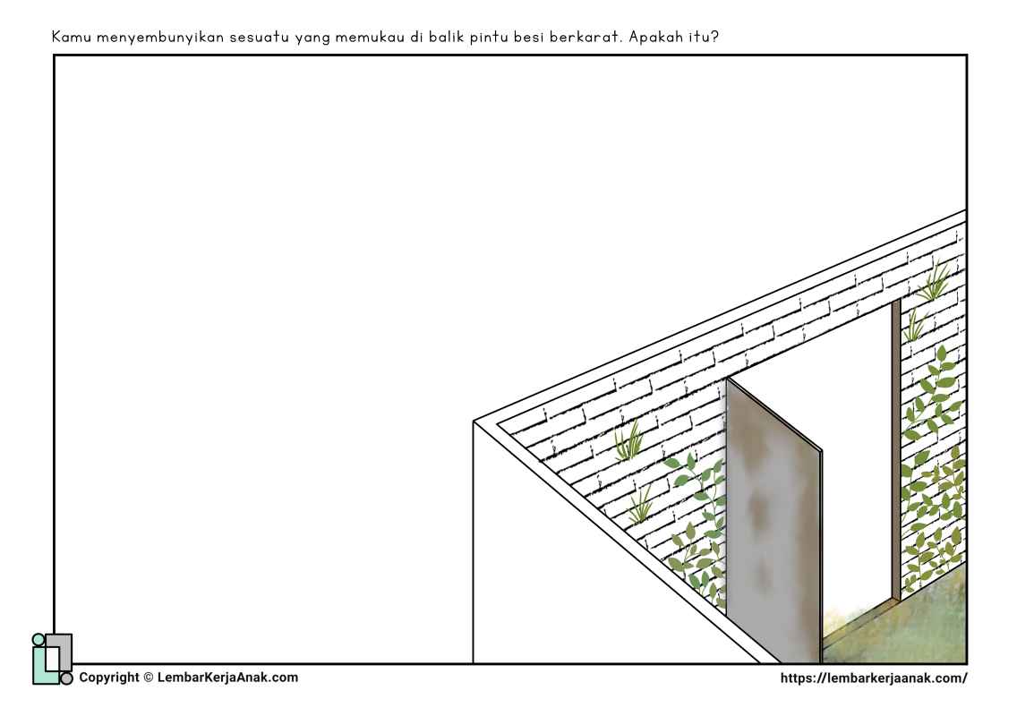 Lembar kerja anak tk sd menggambar kreativitas