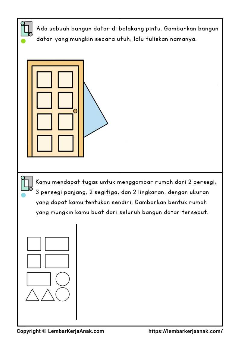 Lembar kerja anak tk sd soal terbuka matematika